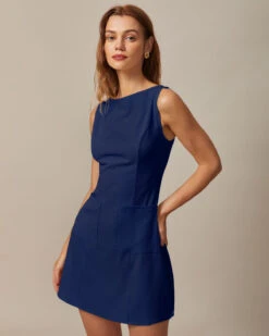 The Navy Boat Neck Cutout Mini Dress 9 The Navy Boat Neck Cutout Mini Dress -CINN Clothing Shop the boat neck pocket mini dress dresses bdn7qd e8f45090 49c2 4748 9c8d 079230c73321