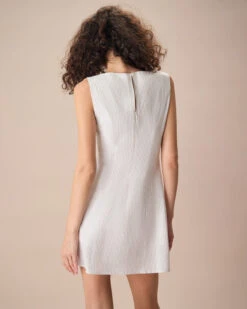 The Beige Boat Neck Striped Mini Dress 7 The Beige Boat Neck Striped Mini Dress -CINN Clothing Shop the boat neck striped mini dress dresses ayuxw6