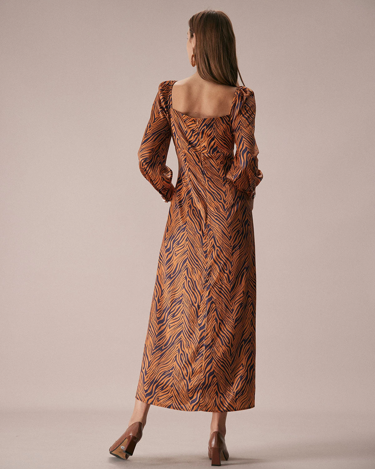 The Brown Sweetheart Neck Zebra Maxi Dress 5 The Brown Sweetheart Neck Zebra Maxi Dress - Image 5