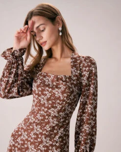 The Coffee Square Neck Floral Mini Dress 8 The Coffee Square Neck Floral Mini Dress -CINN Clothing Shop the coffee square neck floral mini dress dresses df5xfq