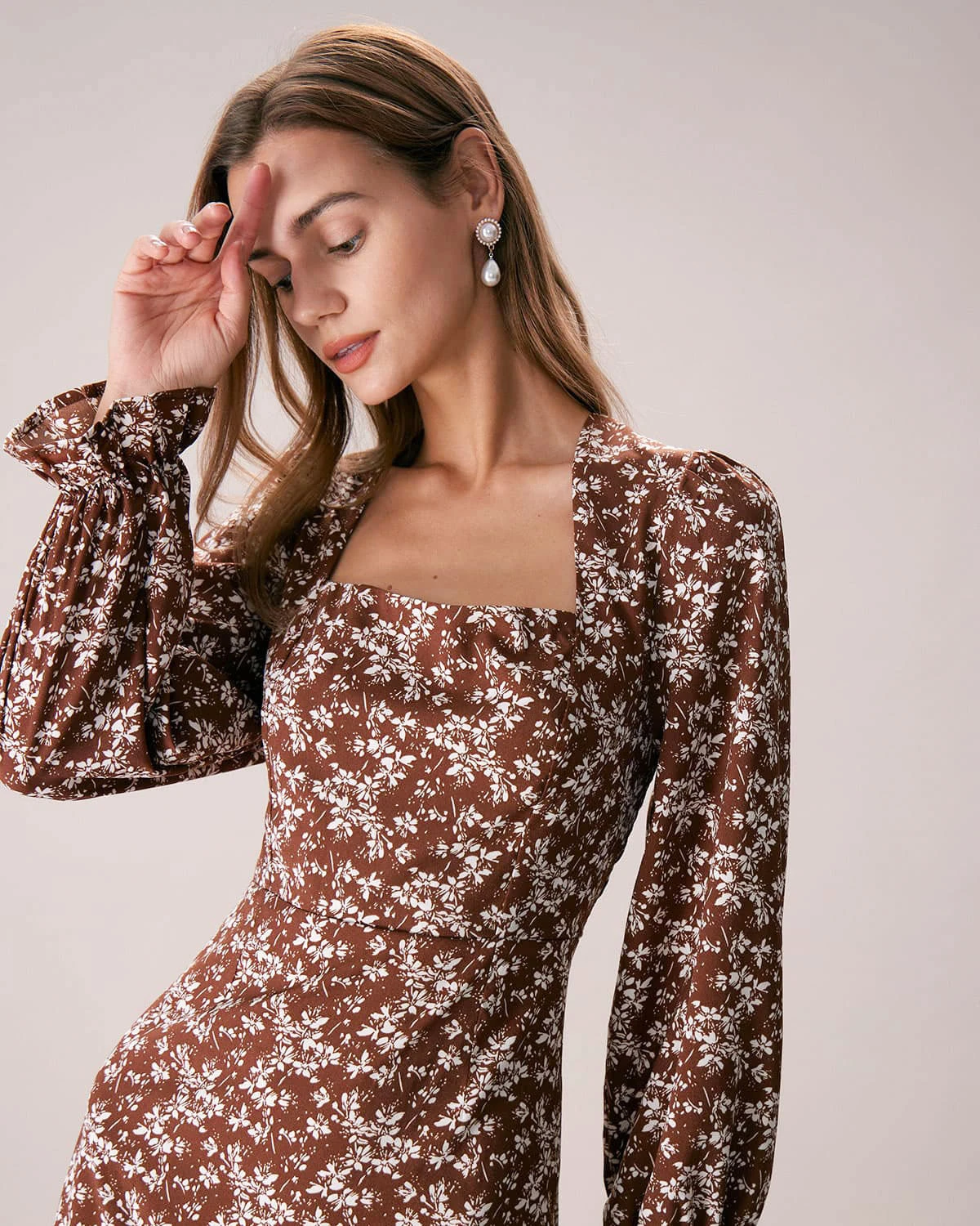 The Coffee Square Neck Floral Mini Dress 3 The Coffee Square Neck Floral Mini Dress - Image 3