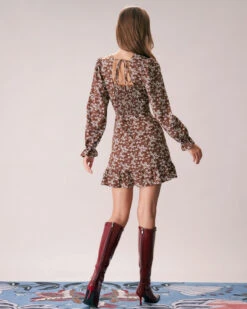 The Coffee Square Neck Floral Mini Dress 11 The Coffee Square Neck Floral Mini Dress -CINN Clothing Shop the coffee square neck floral mini dress dresses lpjnnl