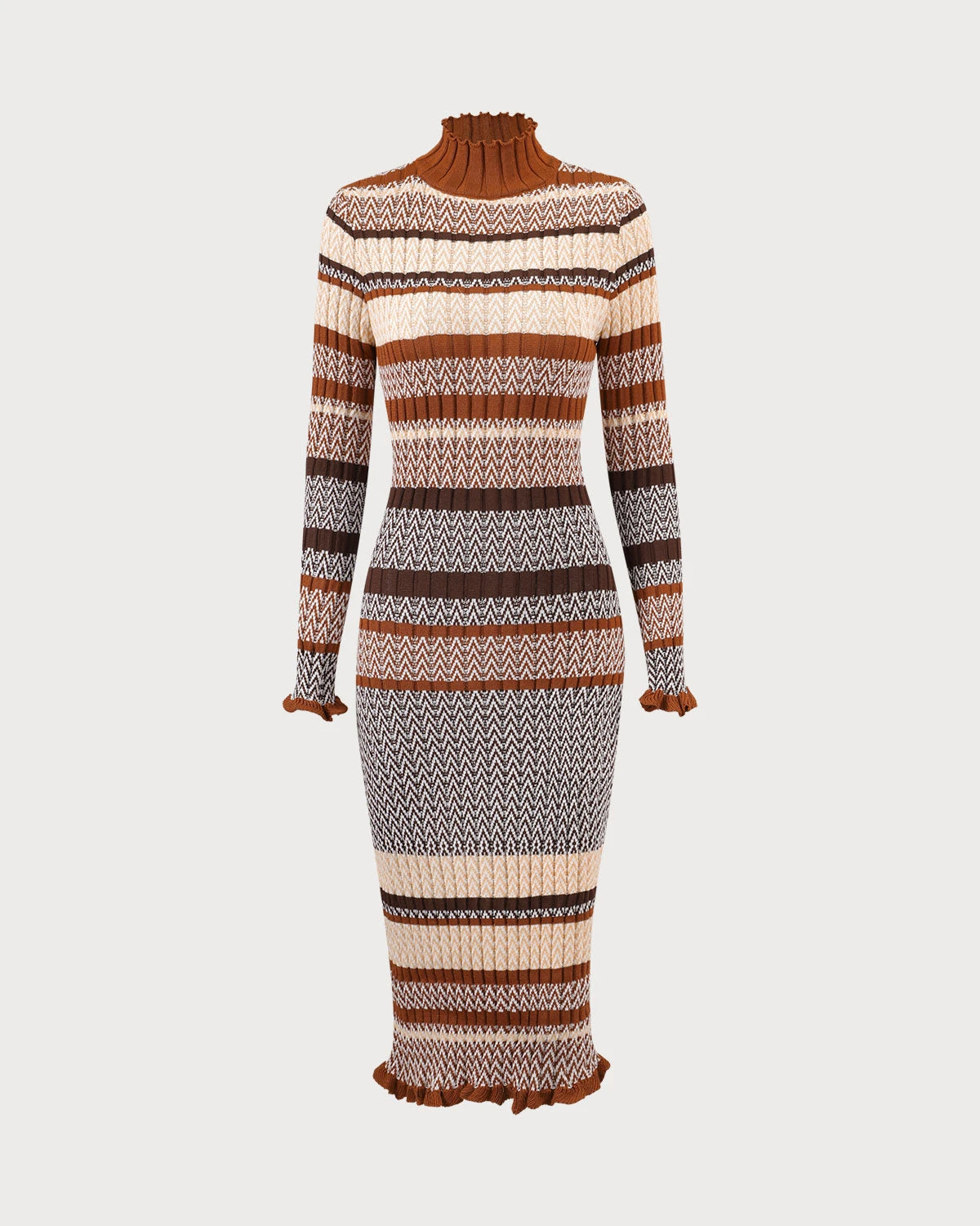 The Multi Colorblock Striped Knit Midi Dress 7 The Multi Colorblock Striped Knit Midi Dress - Image 7