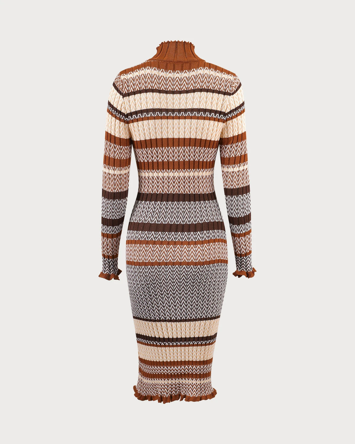 The Multi Colorblock Striped Knit Midi Dress 8 The Multi Colorblock Striped Knit Midi Dress - Image 8