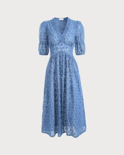 The Blue Puff Sleeve Cutout Slit Maxi Dress 12 The Blue Puff Sleeve Cutout Slit Maxi Dress -CINN Clothing Shop the cutout split maxi dress dresses vwqqea 923fb770 7a1e 4359 a980 48b13806ae96