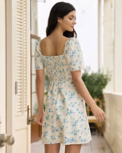 The White Sweetheart Neck Floral Scalloped Mini Dress 8 The White Sweetheart Neck Floral Scalloped Mini Dress -CINN Clothing Shop the floral scalloped mini dress dresses ykw29v