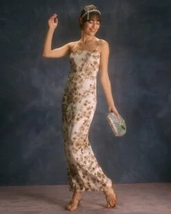 The Apricot Floral Slit Maxi Dress -CINN Clothing Shop the floral side split maxi dress dresses cerpq8 82a1f445 fd9e 4262 a05b 6c43e1d476bf