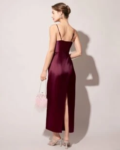 The Red Back Slit Satin Sling Maxi Dress 10 The Red Back Slit Satin Sling Maxi Dress -CINN Clothing Shop the floral side split maxi dress dresses ulftlt a3767785 59f6 4a5c bef6 eef5804fd59e 287044