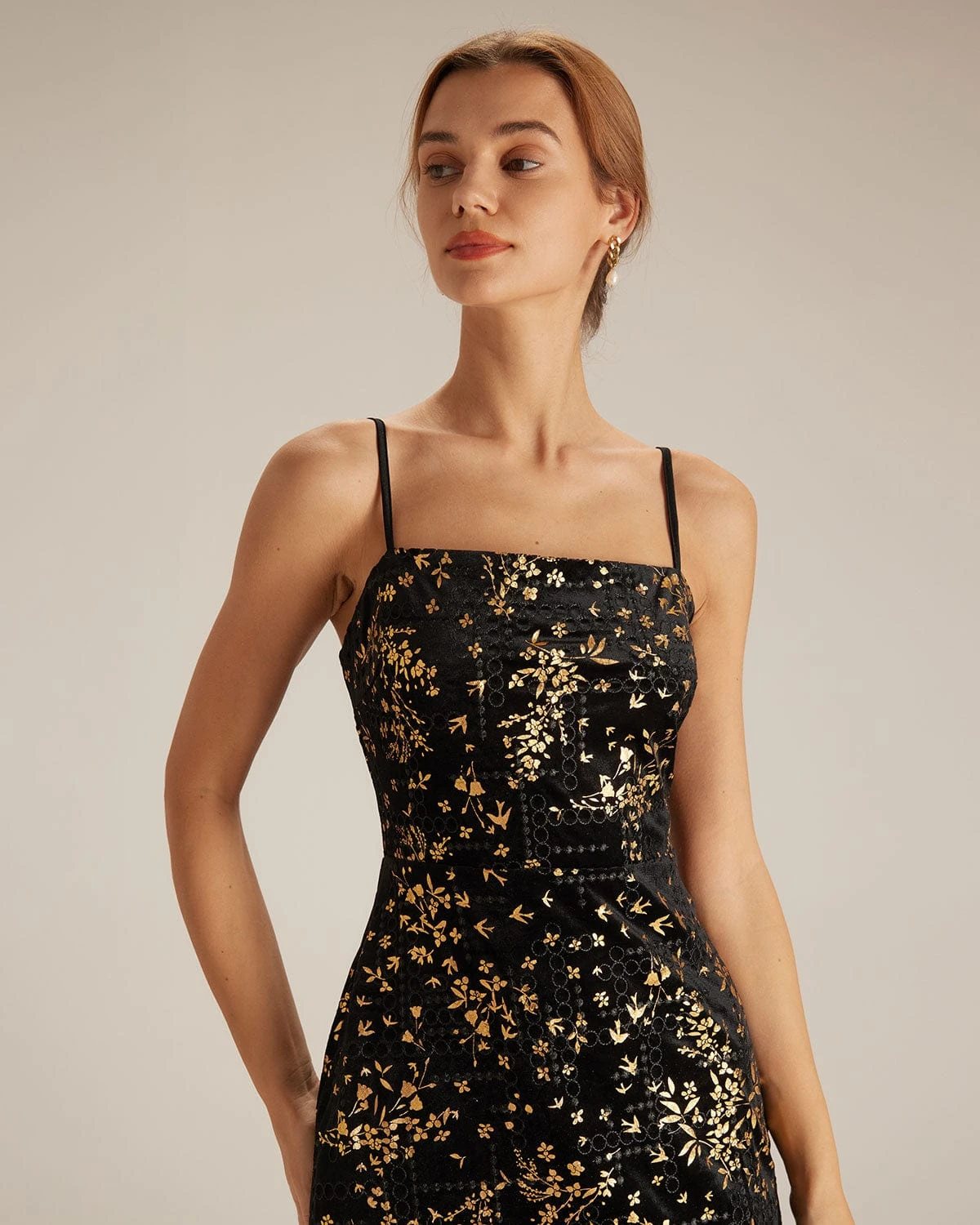 The Black Floral Sheath Slip Mini Dress 5 The Black Floral Sheath Slip Mini Dress - Image 5