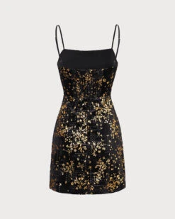 The Black Floral Sheath Slip Mini Dress 15 The Black Floral Sheath Slip Mini Dress -CINN Clothing Shop the gold floral velvet dress dresses pq60lv
