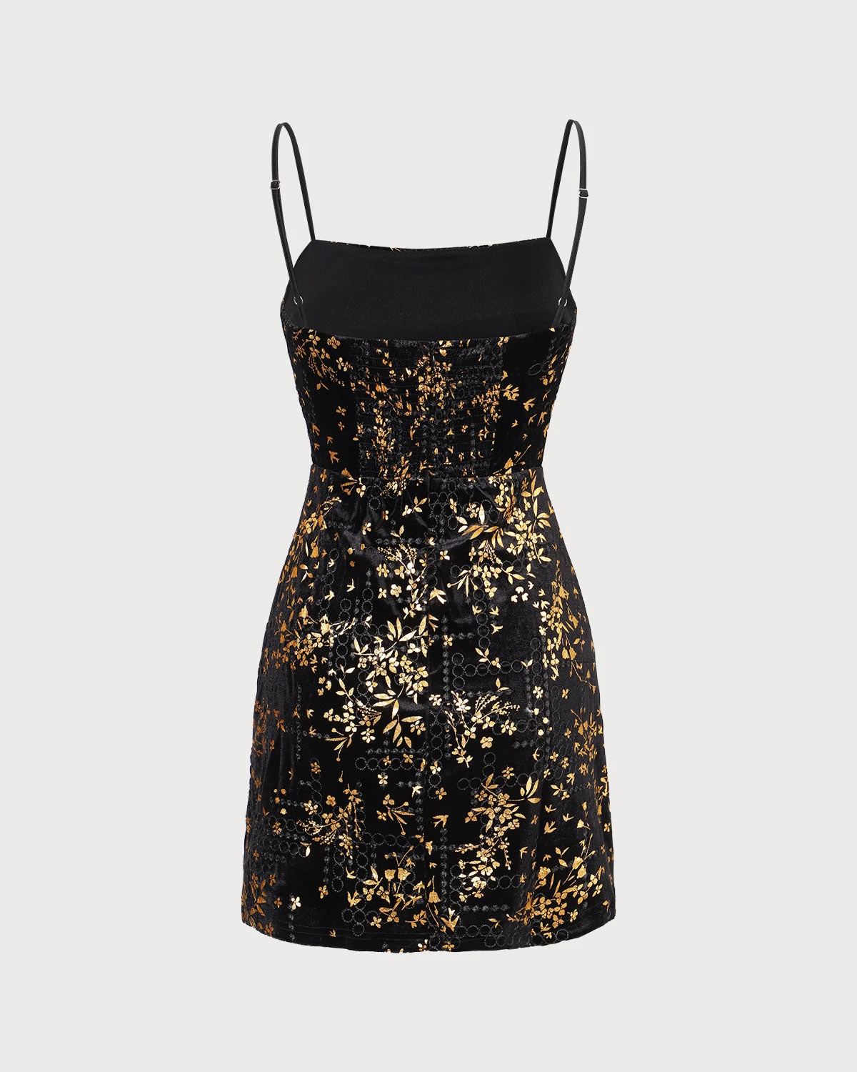 The Black Floral Sheath Slip Mini Dress 8 The Black Floral Sheath Slip Mini Dress - Image 8