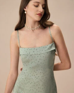 The Green Polka Dot Slip Mini Dress -CINN Clothing Shop the green polka dot slip mini dress dresses 5zfthl