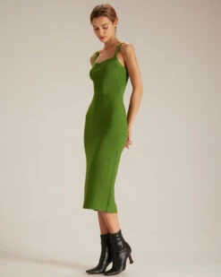 The Green Sweetheart Neck Knit Midi Dress 8 The Green Sweetheart Neck Knit Midi Dress -CINN Clothing Shop the green sweetheart neck knit midi dress dresses wb3v1v