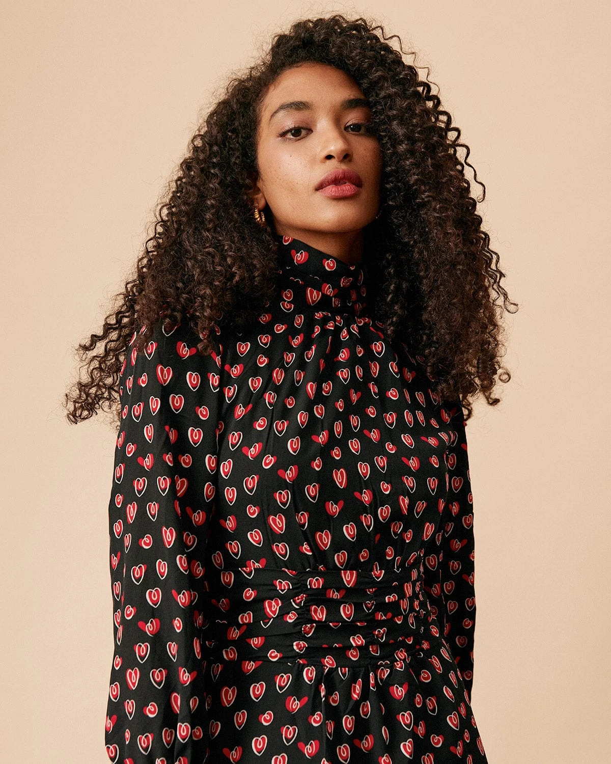 The Mock Neck Floral Long Sleeve Midi Dress 3 The Mock Neck Floral Long Sleeve Midi Dress - Image 3
