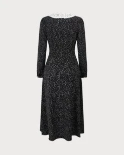 The Black Lace Collar Polka Dot Maxi Dress 15 The Black Lace Collar Polka Dot Maxi Dress -CINN Clothing Shop the lace collar polka dot dress dresses wqqkcp