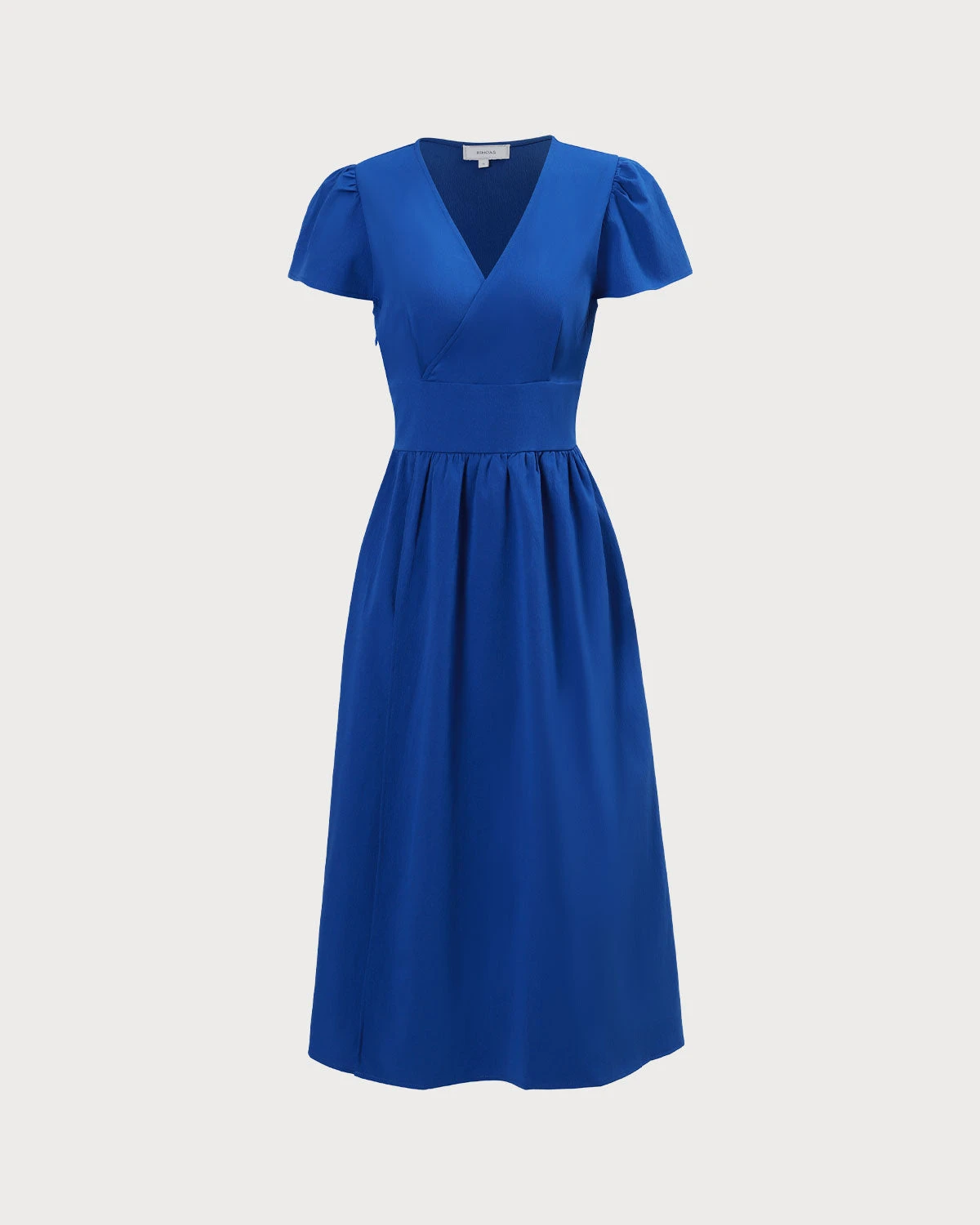The Navy V Neck Wrap Midi Dress 7 The Navy V Neck Wrap Midi Dress - Image 7