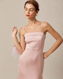 The Pink Bodycon Satin Cami Midi Dress 10 The Pink Bodycon Satin Cami Midi Dress -CINN Clothing Shop the pink sleeveless satin midi dress dresses 9hmv7w 184804