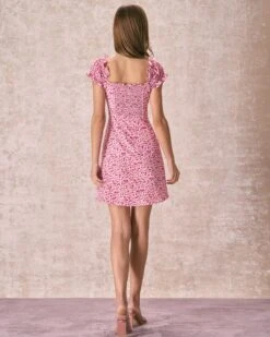 The Pink Square Neck Puff Sleeve Floral Mini Dress 13 The Pink Square Neck Puff Sleeve Floral Mini Dress -CINN Clothing Shop the pink square neck floral mini dress dresses 45ehr7