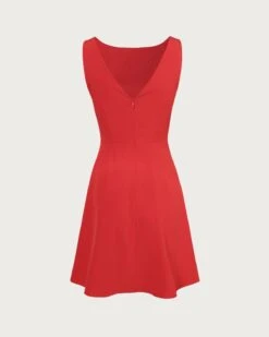 The Red Boat Neck High Waisted Mini Dress 15 The Red Boat Neck High Waisted Mini Dress -CINN Clothing Shop the red boat neck solid mini dress dresses gvdk2s 831937
