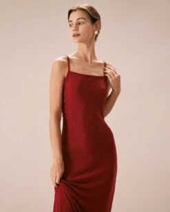 The Red Lurex Twist Back Slip Maxi Dress 10 The Red Lurex Twist Back Slip Maxi Dress -CINN Clothing Shop the red lurex twist back maxi dress dresses 7eo2dg