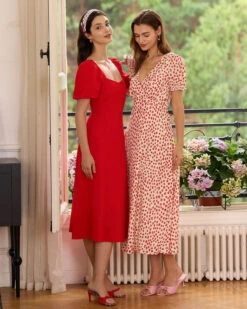 The Red Sweetheart Neck Slit Midi Dress 9 The Red Sweetheart Neck Slit Midi Dress -CINN Clothing Shop the red sweetheart neck slit midi dress dresses fp8jzo