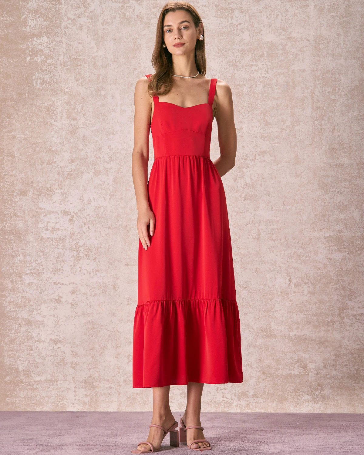 The Red Sweetheart Neck Layered Slip Maxi Dress 1 The Red Sweetheart Neck Layered Slip Maxi Dress
