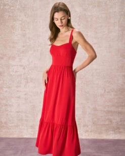 The Red Sweetheart Neck Layered Slip Maxi Dress 10 The Red Sweetheart Neck Layered Slip Maxi Dress -CINN Clothing Shop the red sweetheart neck solid maxi dress dresses lo4w21