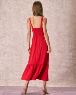 The Red Sweetheart Neck Layered Slip Maxi Dress 11 The Red Sweetheart Neck Layered Slip Maxi Dress -CINN Clothing Shop the red sweetheart neck solid maxi dress dresses uo2i3w
