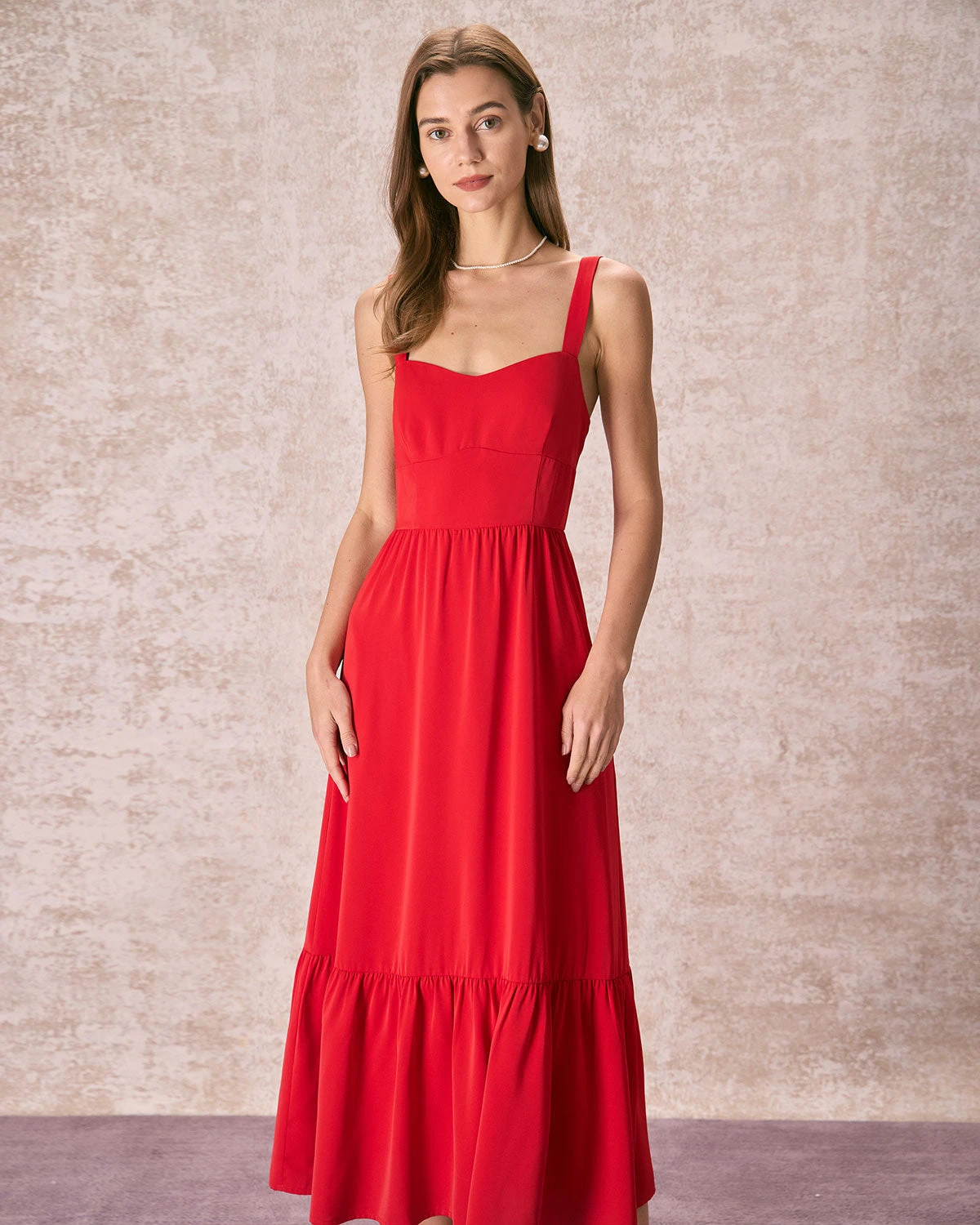 The Red Sweetheart Neck Layered Slip Maxi Dress 4 The Red Sweetheart Neck Layered Slip Maxi Dress - Image 4