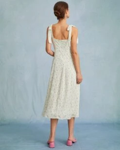 The Light Green Satin Floral Tie Strap Slit Midi Dress 11 The Light Green Satin Floral Tie Strap Slit Midi Dress -CINN Clothing Shop the satin floral tie strap slit midi dress dresses wthehy 994701