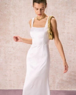 The White Square Neck Satin Maxi Dress 8 The White Square Neck Satin Maxi Dress -CINN Clothing Shop the square neck satin maxi dress dresses mw3wac