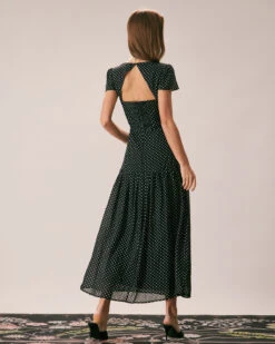 The Black Sweetheart Neck Polka Dot Maxi Dress 11 The Black Sweetheart Neck Polka Dot Maxi Dress -CINN Clothing Shop the sweetheart neck polka dot dress dresses 4otxjh