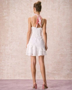 The White Jacquard Ruffle Strap Mini Dress 11 The White Jacquard Ruffle Strap Mini Dress -CINN Clothing Shop the white jacquard ruffle mini dress dresses 6zkowq