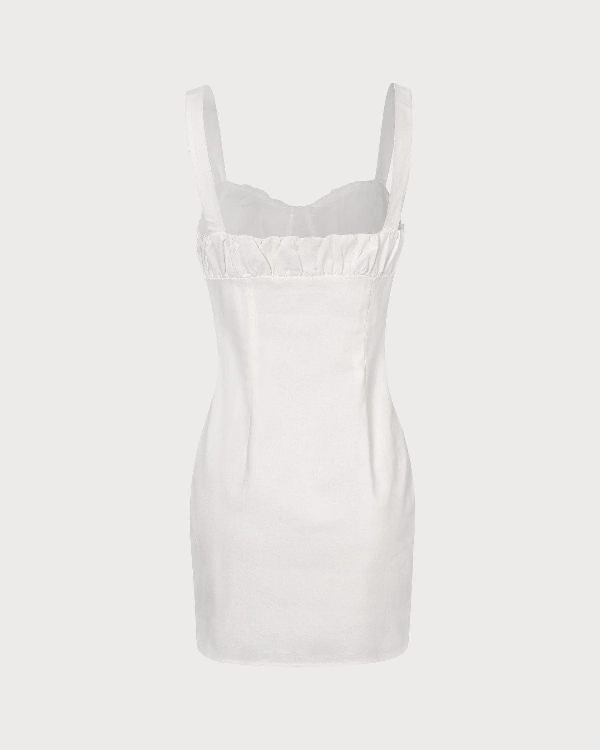The White Sweetheart Neck Sling Bodycon Mini Dress 7 The White Sweetheart Neck Sling Bodycon Mini Dress - Image 7