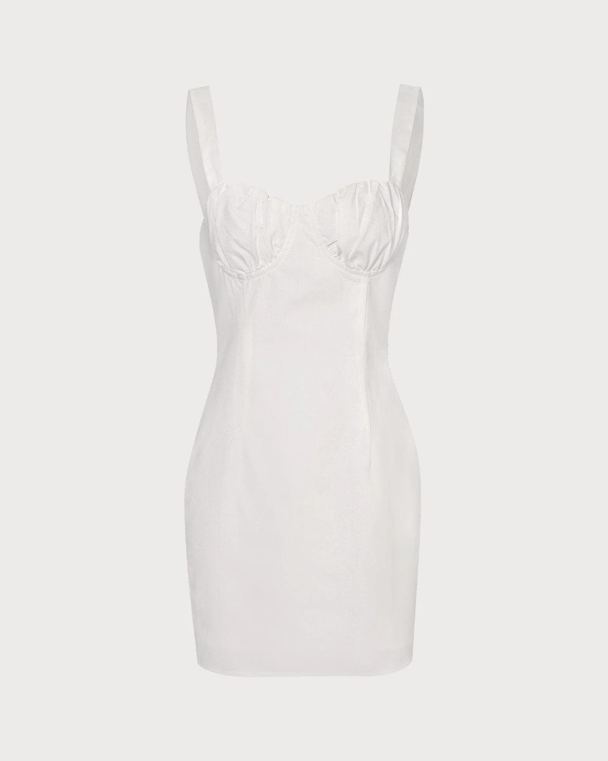 The White Sweetheart Neck Sling Bodycon Mini Dress 6 The White Sweetheart Neck Sling Bodycon Mini Dress - Image 6